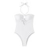 Traje de baño sexy de una pieza ajustado con cuello hueco