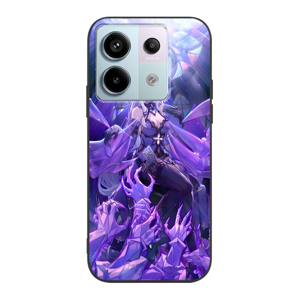 Black Swan Star Rail Game Case for Xiaomi Redmi 10 10C 9C 9A 9i 9 Prime 9T 12 12C 10A K40 Pro Black Soft TPU Mobile Phone Cover