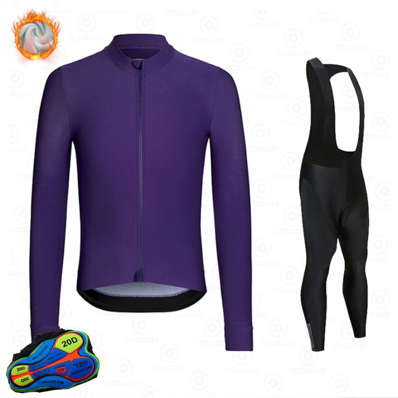 Radbekleidung Herren Trikotanzug Outdoor Riding Bike MTB Kleidung Trägerhosen Set Warm 2025 NEU Team Winter Thermofleece