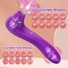 Vibrator Sucking Female Masturbator FairyKiss Vagina and Clitoral Dual Stimulator G-Spot Handheld Clitoral Massager 2 In 1 Adult Sex Toy Red Purple