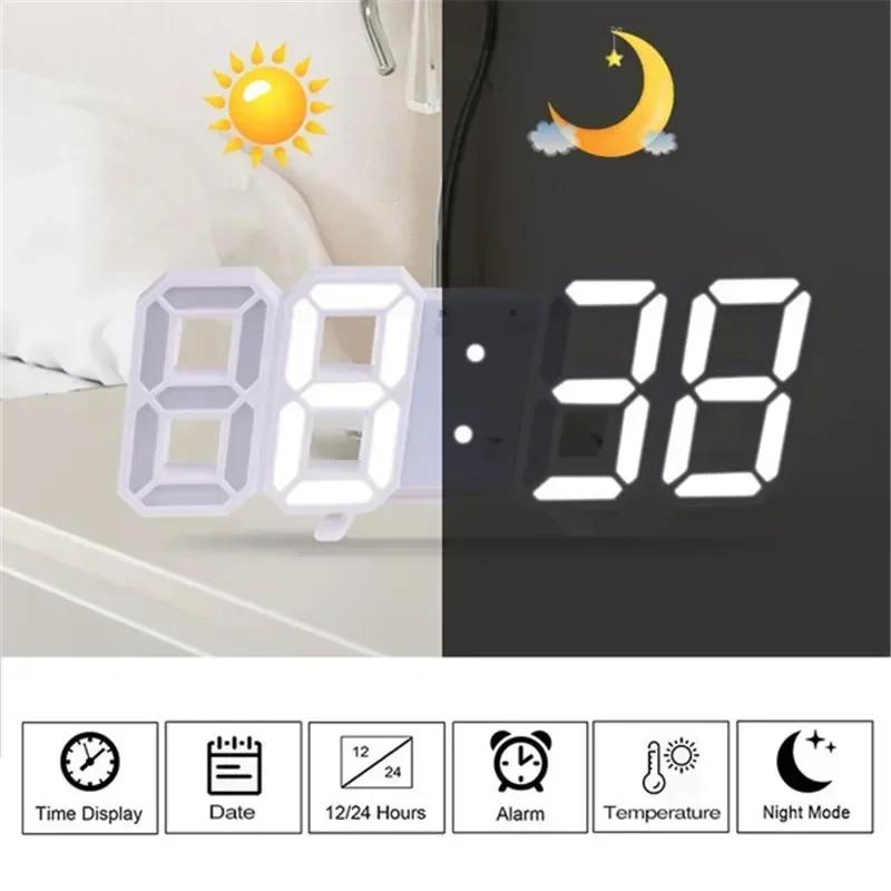 Ceas de Perete Digital Ceasuri de Birou Alarmă Electronică Decor Modern pentru Casă pentru Decor Dormitor Interior Ceasuri de Masă cu LED Living