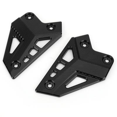 CNC Aluminium Fersenschützer Rastenplatten Schwarz Passend für Kawasaki Z900 2017-2021