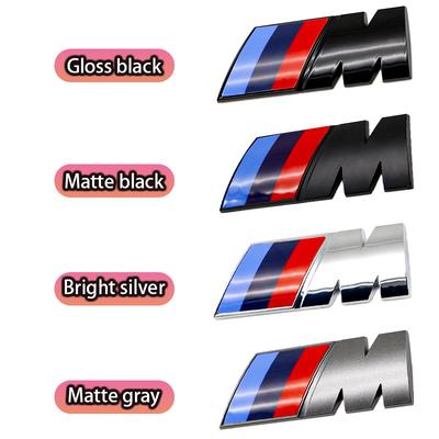 2PCS Is Applicable To Abs Badge M-mark Automobile Fender Rear Badge Is Applicable To BMW 1 3 5 7 Series Accessories..