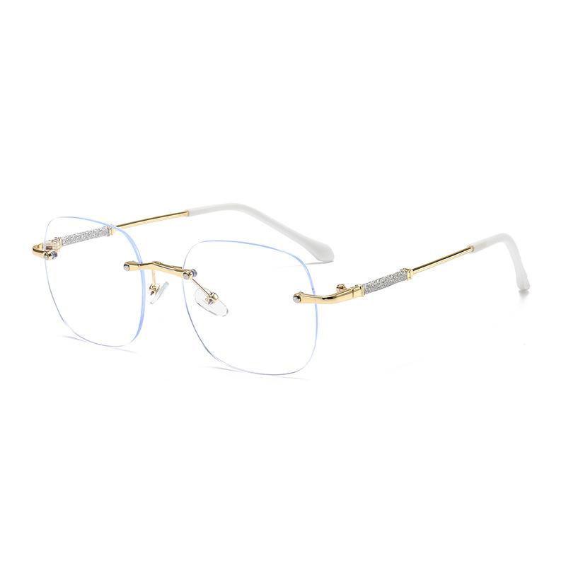 Fashion Rimless Square Anti-blue Light Glasses Women Trendy Outdoor Photography Accessory Anti Blue Light Blocking Eyewear