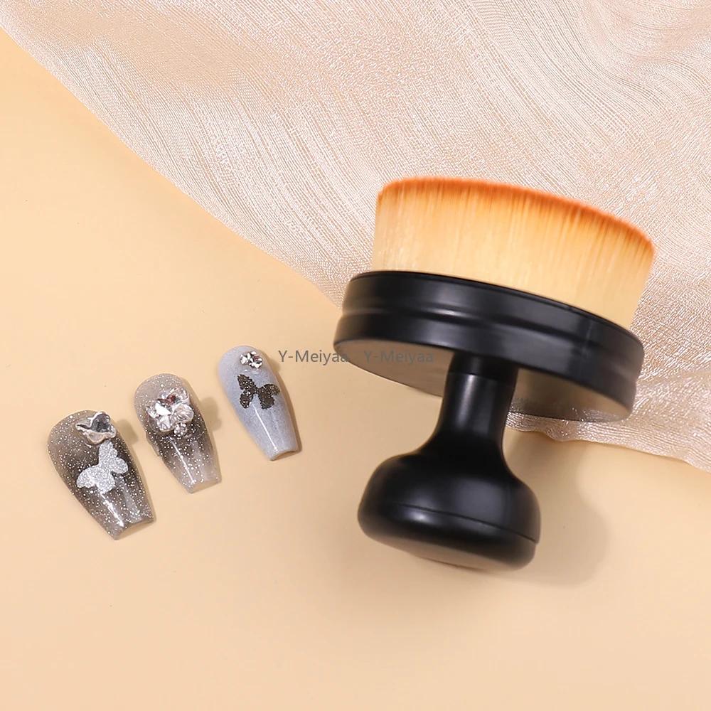 1 Stück Einfache Push-Pull Nägel Kunst Pinsel Staubreinigung Make-Up Pinsel Maniküre Zubehör Ausrüstung Werkzeuge