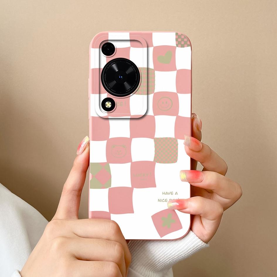 

Задняя крышка для Huawei Honor X6A Nova 12i Y72 11 SE 12 Pro, модный чехол с узором в клетку, высококачественная мягкая силиконовая защита для экрана, сумки для телефонов для Huawei Honor X6A 4G