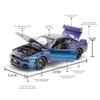 2024 Nou 1:Mașină la scară 24 Nissan Skyline GTR-R34 Model de vehicul din aliaj din metal turnat sub presiune Fast Furious de colecție Cadouri de jucărie pentru aniversare pentru copii