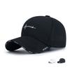 Korean Letter Baseball Hat Adjustable Sunscreen Peaked Cap Retro Embroidered Baseball Cap  Outdoor