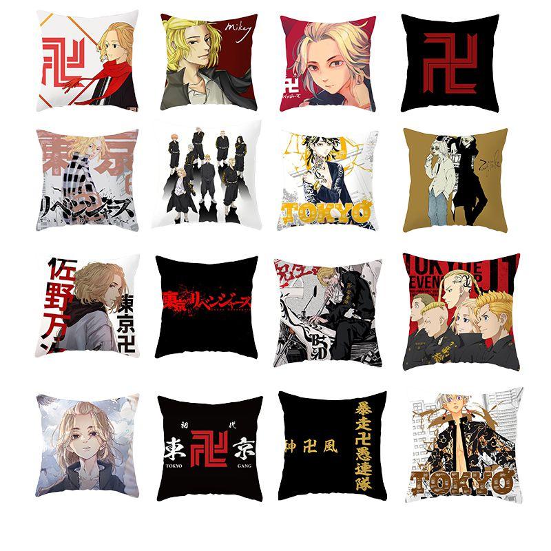 Tokyo Revengers Printed Throw Pillow Cover 18in Soft Cushion Case For Cozy Interiors