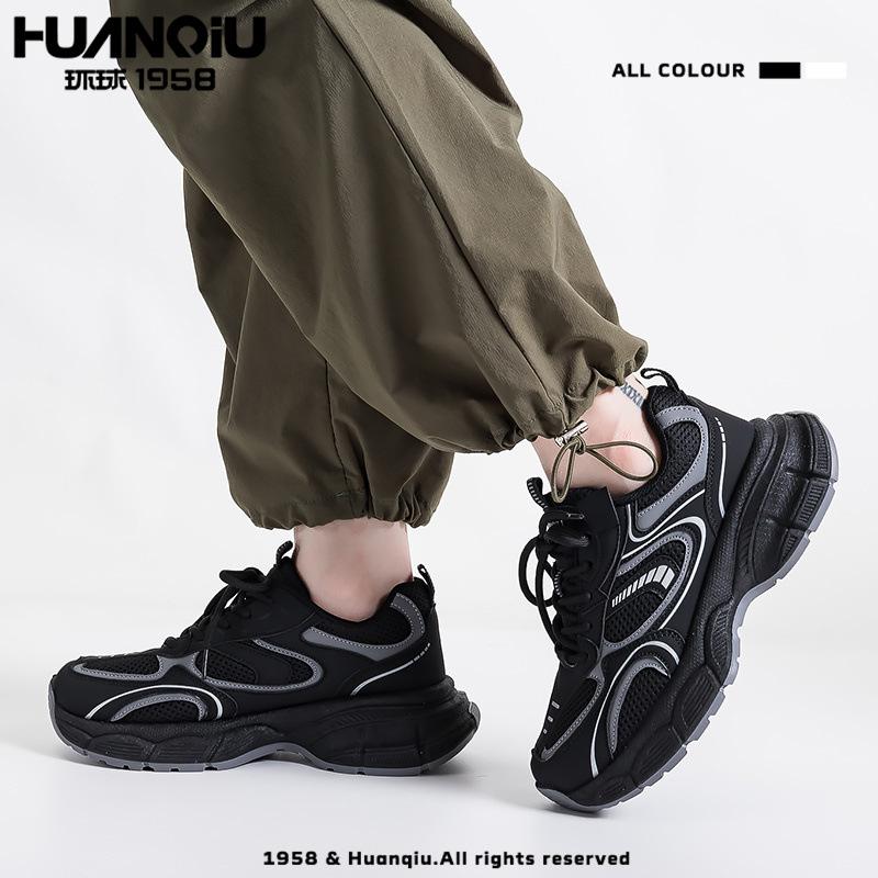 

Global silver hot-selling dad shoes 22 autumn new breathable casual thick-soled heightening sneakers 40 чорний