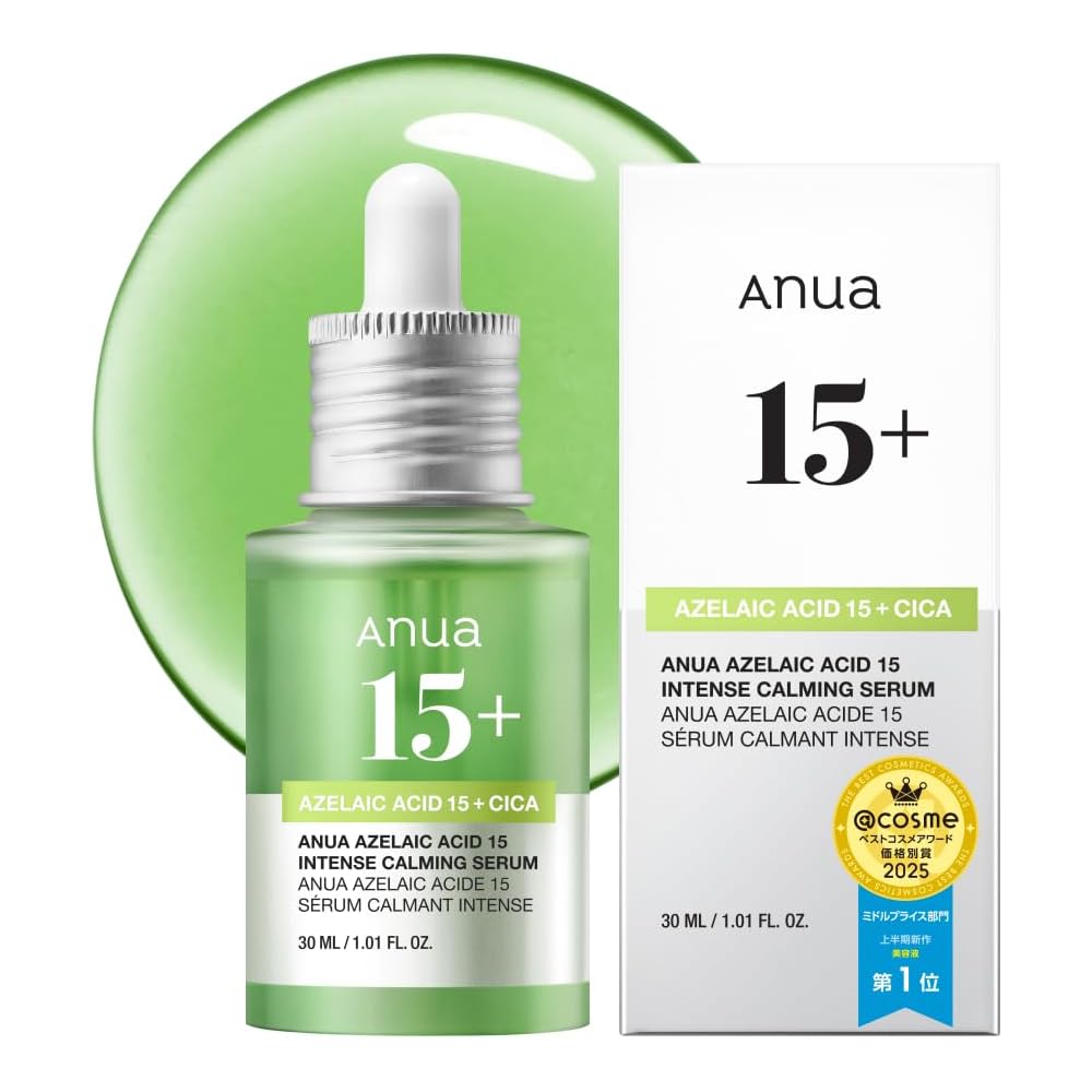 Anua Azelaic Acid 15 Intense Calming Serum 30ml Oil-Water Balance Pore Care Cica Skincare