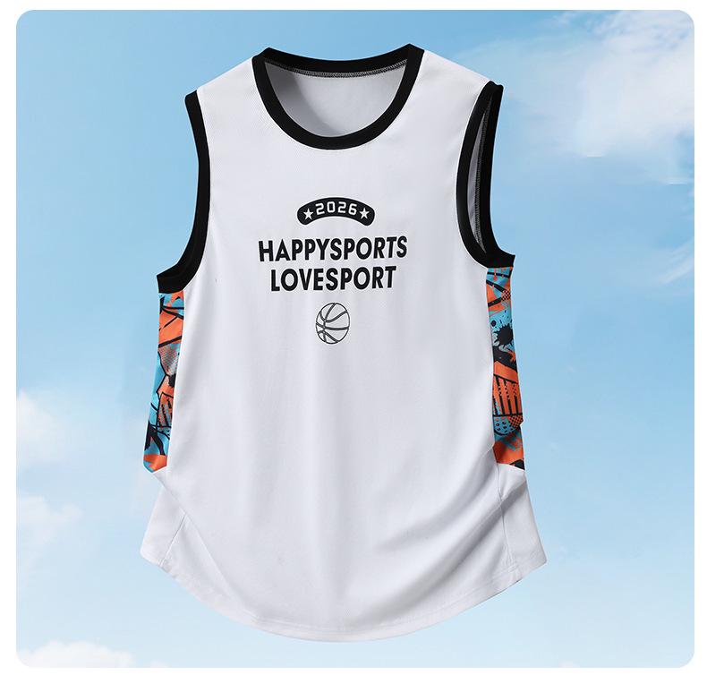 2026 Plus Size Men's Summer Sleeveless T-shirt & Shorts Two-Piece Set