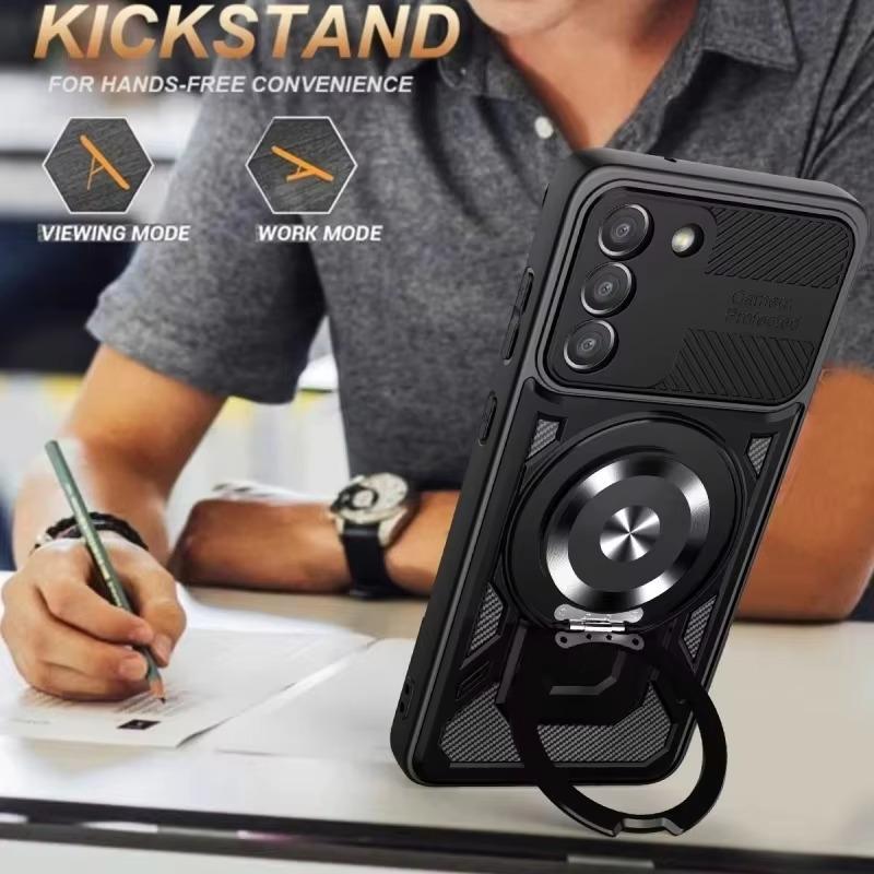 Deluxe Magsafe Magnetic Wireless Charging for Samsung Galaxy S24 Ultra S23 Plus FE Finger Ring Holder Case