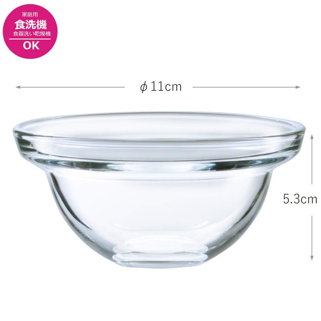 Toyo Sasaki Glass Oyster Cocktail Made in Dishwasher x Glass, Japan, Safe, Clear, Approx. 11.0 5.3cm