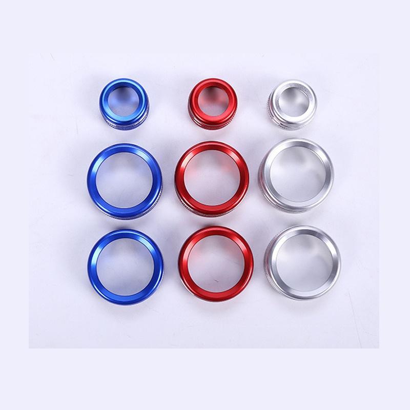 Luftkonditioneringsratt Ljudvolymkontrollknapp Cirkeldekoration Trimringskydd För B+W 1 2 3 3GT 4-serien X1(Med AUTO-knapp)