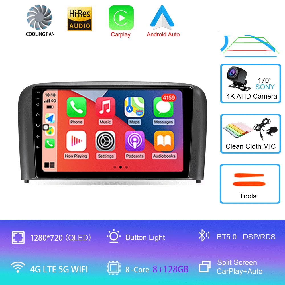 Car Radio Android 14 Carplay Auto 2K Screen Multimedia Player For Volvo S80 2004 2005 2006 2 Din Autoradio Stereo