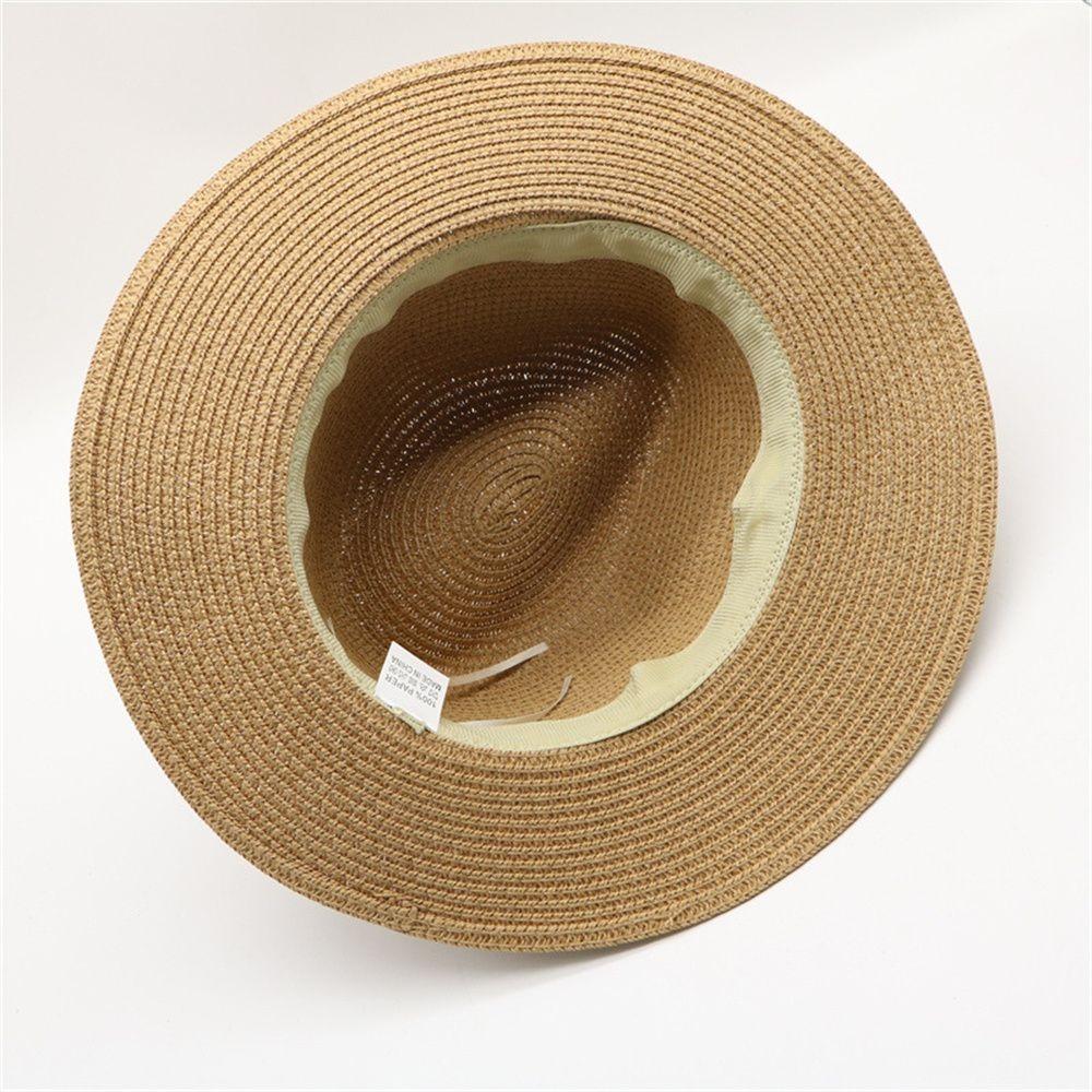 Breathable Summer Sun Hat Flat Brim Beach Cap Classic Jazz Hat  Travel