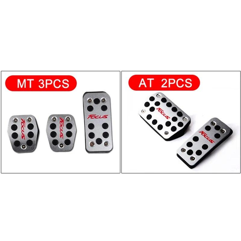 Auto Fußpedale Abdeckung Für Ford Focus 2 3 4 MK2 MK3 MK4 2007-2016 2017 Kraftstoff Beschleuniger bremspedal Kupplung Pedale Pad Zubehör
