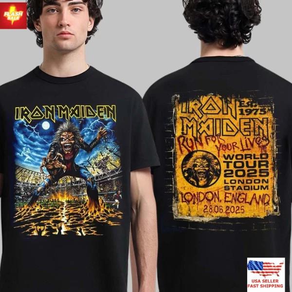 

Run For Your Lives Reprint London World Tour 2025 Metal Graphic S-4XL Unisex T-Shirt M