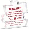Teacher Appreciation Plaque - Thank You & Graduation Gift for Educators