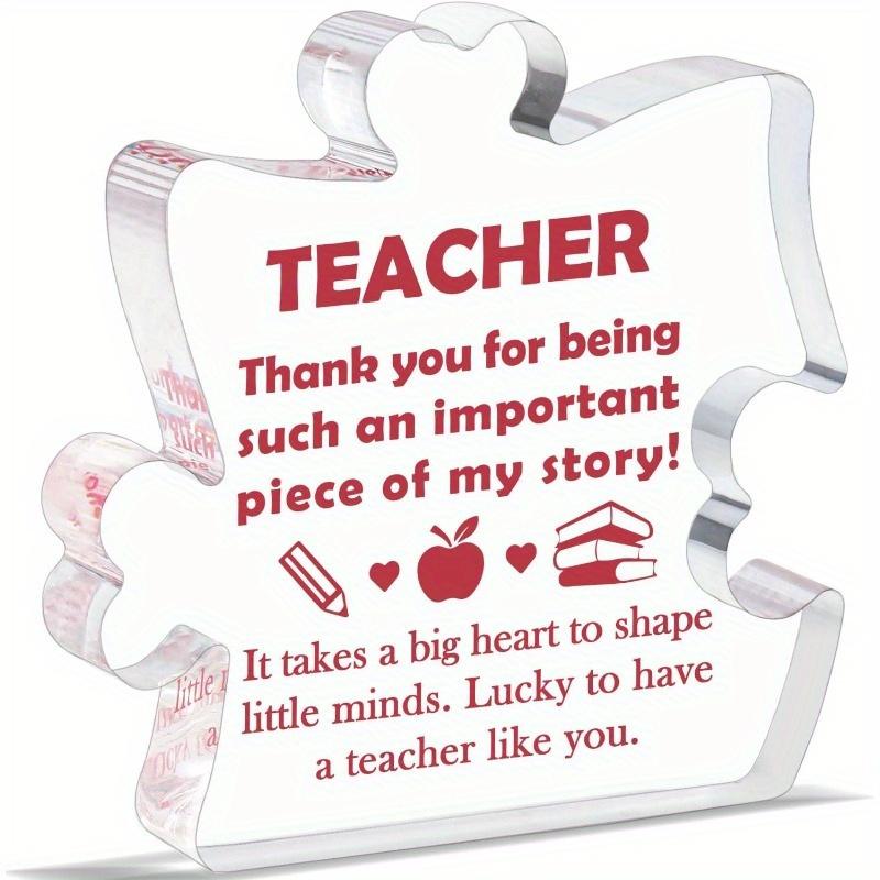 Teacher Appreciation Plaque - Thank You & Graduation Gift for Educators