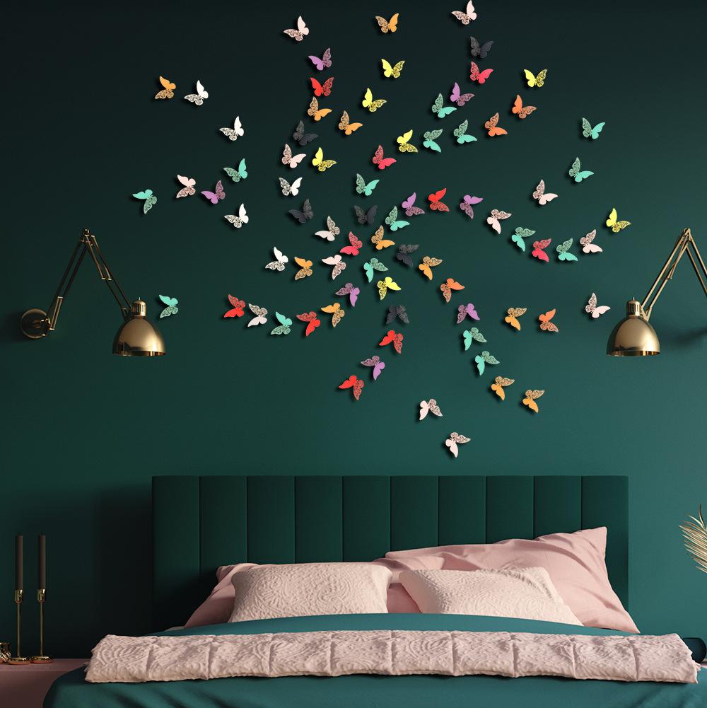 Butterfly Wall Decor Flash Paper Butterfly Birthday Decorations Butterfly Party Decorations Cake Decorations Removable Stickers