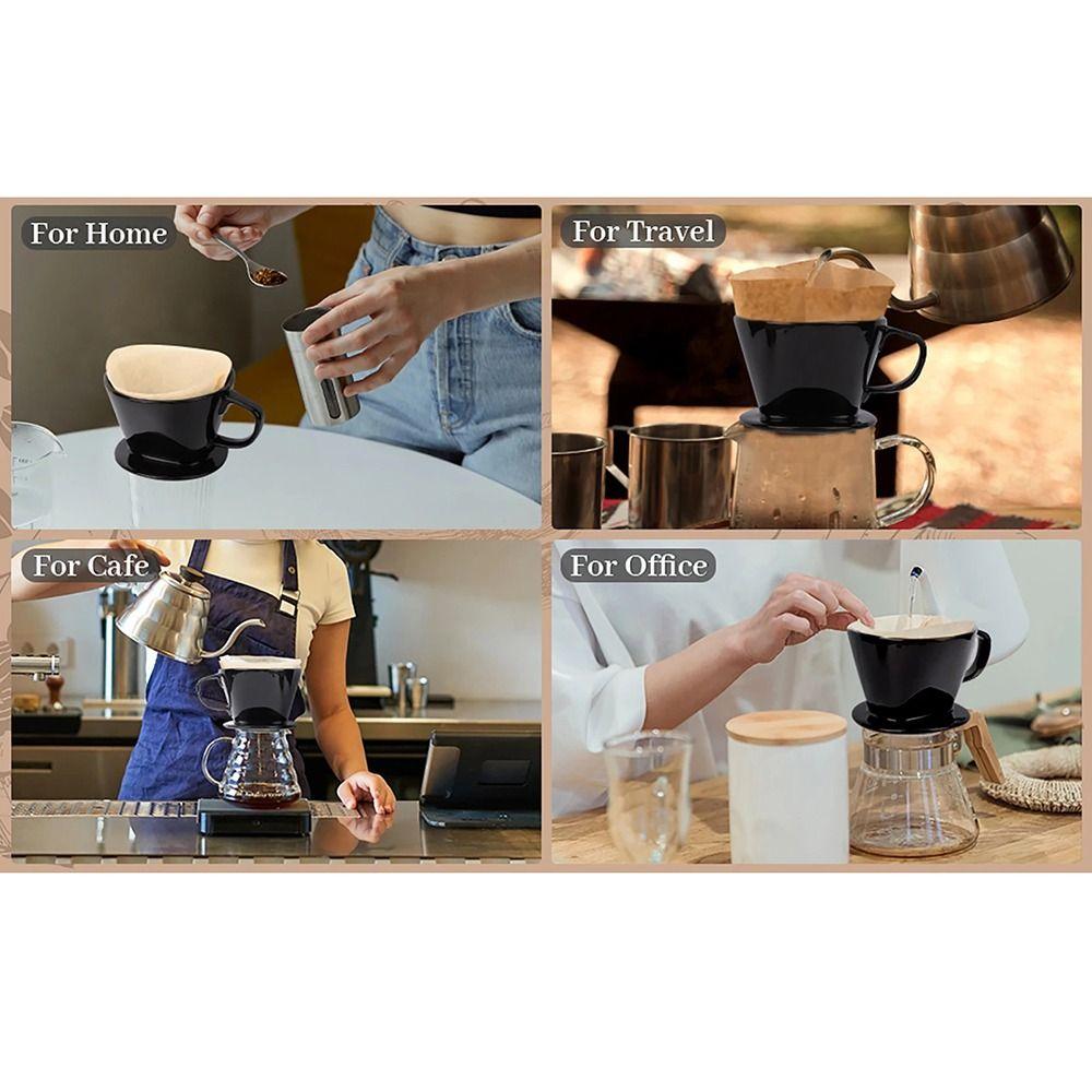 Wiederverwendbarer Pour Over Kaffeefilter Keramik Keramik Kaffee Dripper Kaffeebrühfilterkegel Reise