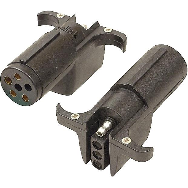 POLLAK - 301.1063 12-717EP 6-Way Round Pin to 4-Way Flat Adapter