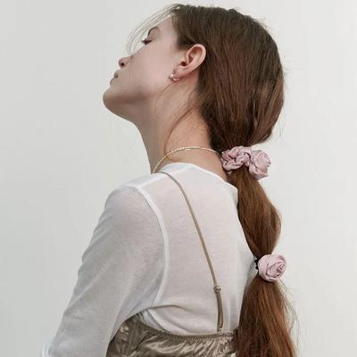 Satin Rose Scrunchy (L241MHA080)