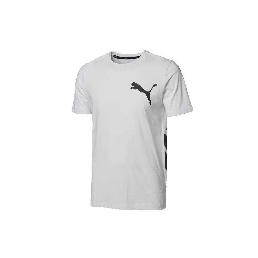 Puma Big Logo Short Sleeve T-Shirt Men Tops White 855072-02