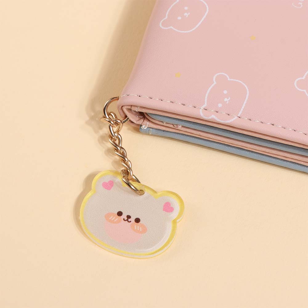 Cartoon Bear Print Wallet Multi-slot Coin Purse Mini Short Wallet  Daily Match