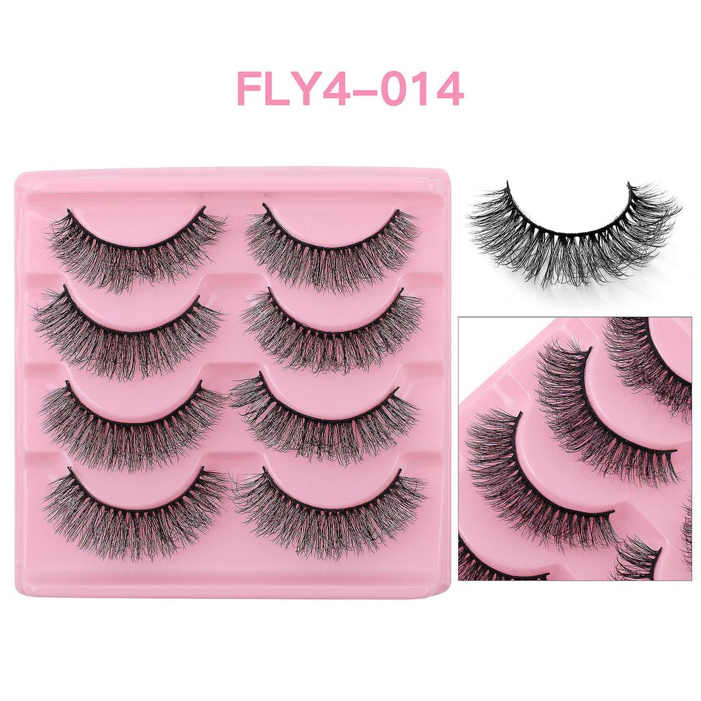 4 Pairs Of False Eyelashes, Thick Eyelashes, Exaggerated Fried Hair, Simulated Messy Eyelashes