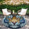 Tiger pattern round rug,Carpet Rug for Living Room Bedroom Playroom ,Non-slip Floor Mat,Holiday Gifts and Birthday Gifts.