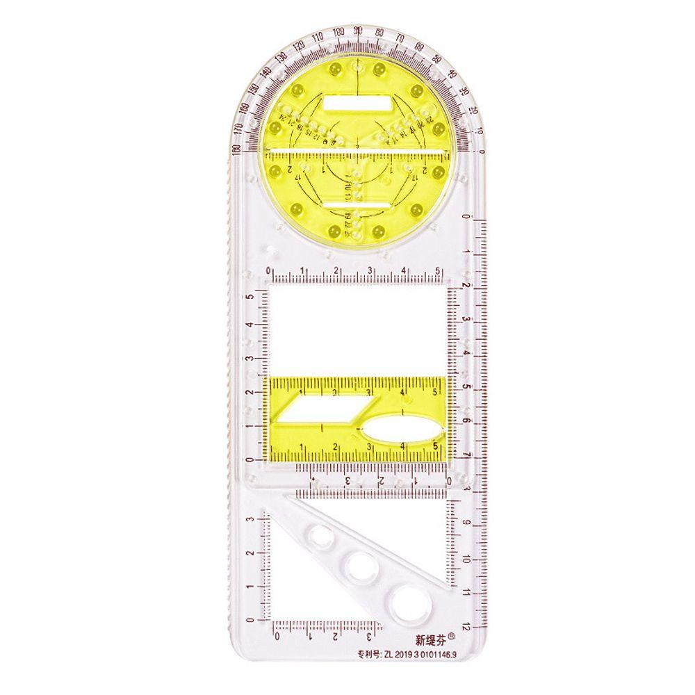 Office Primary Measuring Tool Multifunctional Geometric Ruler Drawing ...