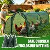 Protective Mesh Net for Chickens Foldable Chicken Tunnel Portable Poultry Run Instant Setup Predator Safe Enclosure Outdoors Proof Run Outdoor Yard