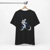 Mondzyklus T-Shirt Weltraum Astronaut T-Shirt Kosmisch Surreal Fahrrad Unisex Shirt Hochwertiges Rundhals Kurzarm Herren T-Shirt