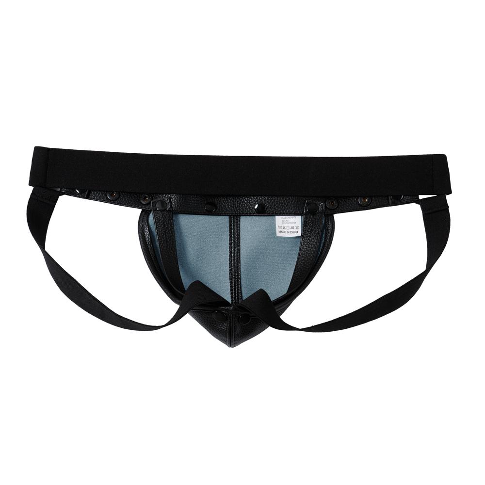 Jockstraps JOCKMAIL One Size Specification Adjustable Waist Size G-string Imitation Leather Removable Scrotal Pouch Fashionable Men's Thong Underwear