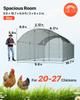 VEVOR Large Metal Chicken Coop, 3 X 6 X 2 M, Walk-in Chicken Runs with Waterproof Cover, Dome Roof Hen House Enclosure with Lock