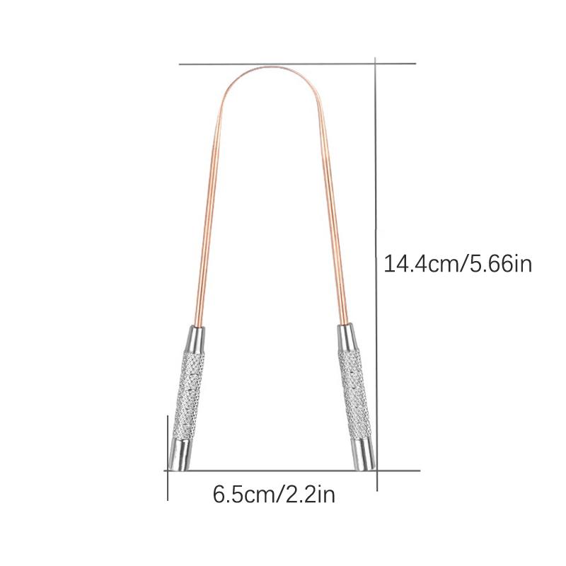 1Pcs Copper Tongue Scraper Oral Tongue Cleaner Brush Tongue Toothbrush Oral Hygiene High Quality Tounge Scraper