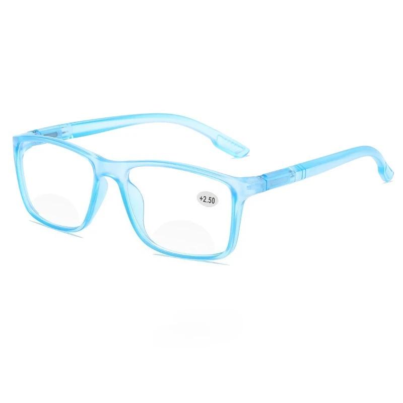 Dome Shaped Bifocal Reading Glasses For Men Ultra Light High-Definition Presbyopia Glasses  Blue Light Blocking Eye Protection