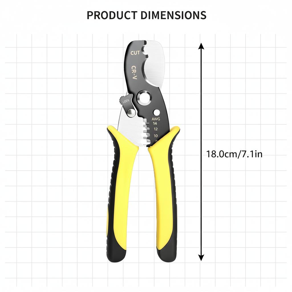 Electrician Multifunction Wire Stripping Pliers With High-Carbon Steel For Home Repair And Cable Cutting