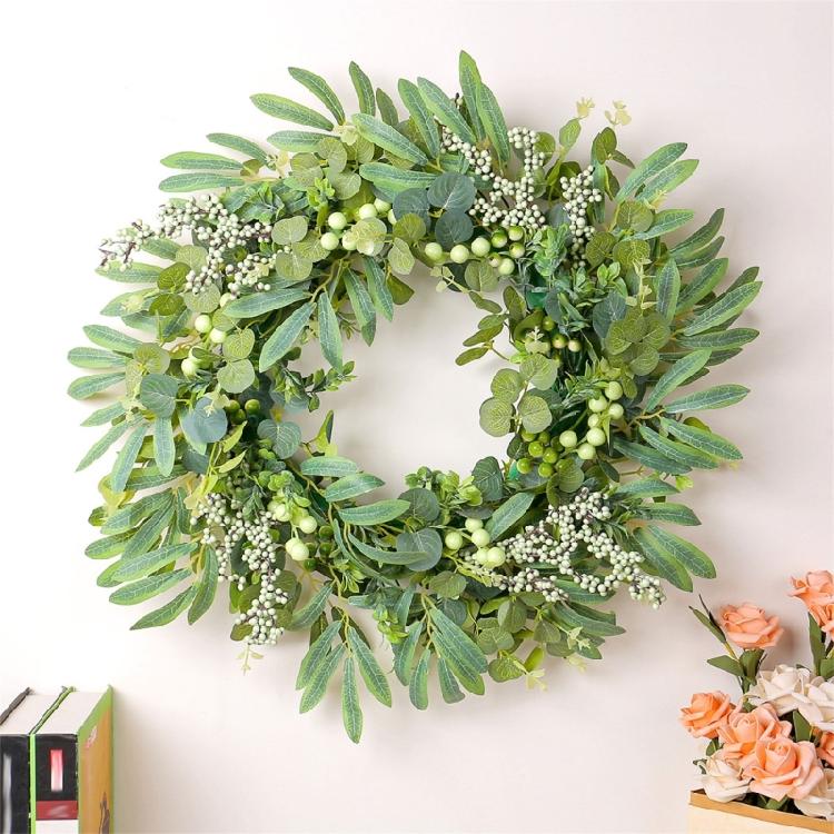 Simulation Leaf Wreath for Front Door Farmhouses Garden Wedding Decorations