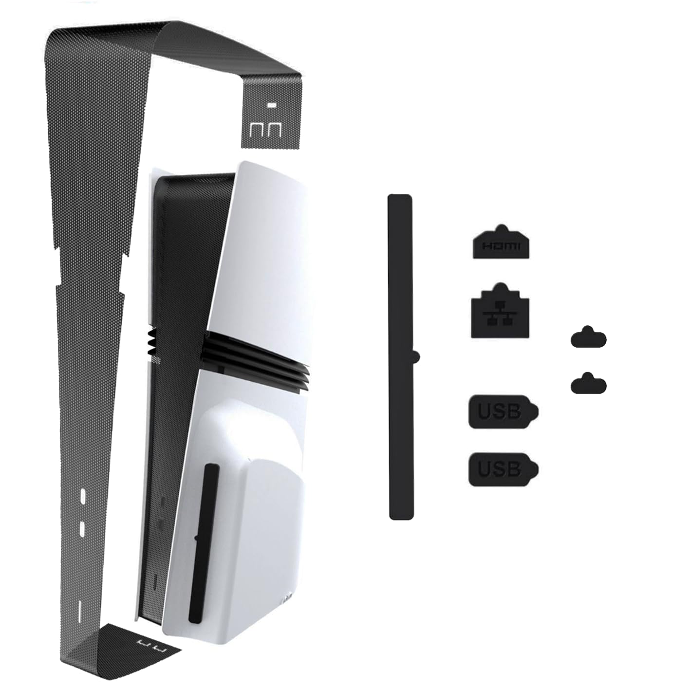 

Dust catcher for PS5 Pro 8 in ps5 pro dust prevention cover dustproof cover port cap ps5 pro cover compatible with new PS5 edition [New 1]