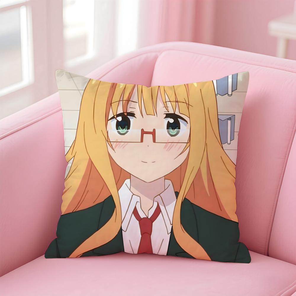 T-Trick Sakura Trick Pillow Yuri Anime Cushion Cover Linen Pillowcase Cover Soft Decor For Sofa Home Room