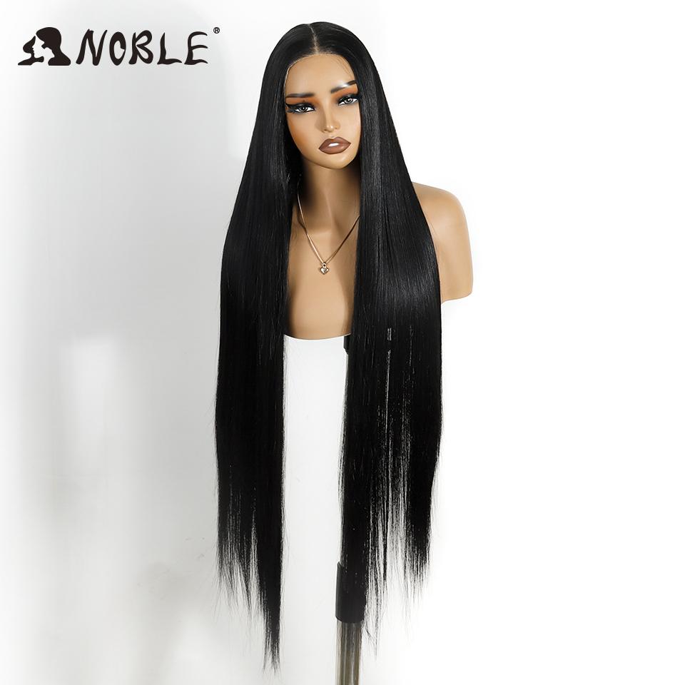 Noble HD Transparent 9X6 Lace Straight Wig 38 Inch Baby Hair Lace Wig For Women Black Color Pre Plucked Pre Cut Glueless Wigs