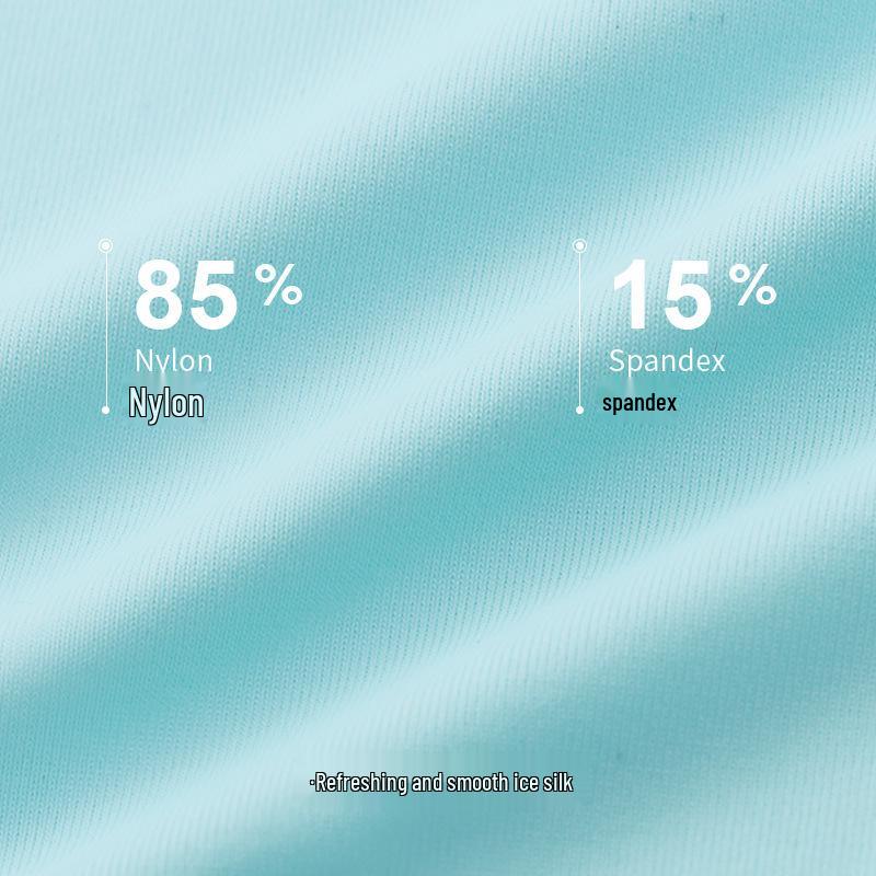 New Men's Summer Breathable Ice Silk Boxer Briefs Mid-Waist Underpants