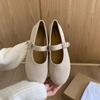 Fashion Shoes for Woman Flats Round Toe Casual Female  Candy Color Retro Mary Jane Shoes New Autumn Solid Flat Bottom Shallow Mouth Flat