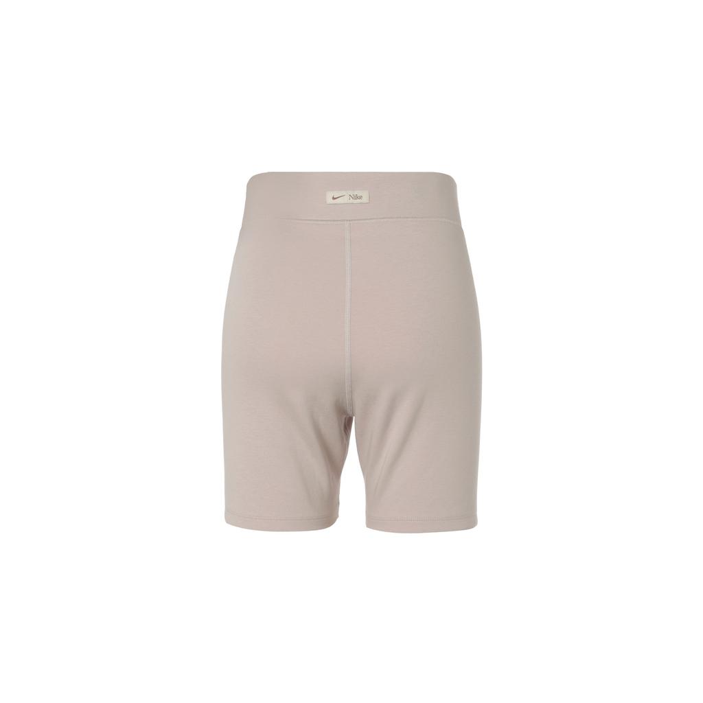 Nike Sportswear Classic Logo Print Slim High-Waisted Casual Shorts Women Shorts Gray Purple FN3638-019