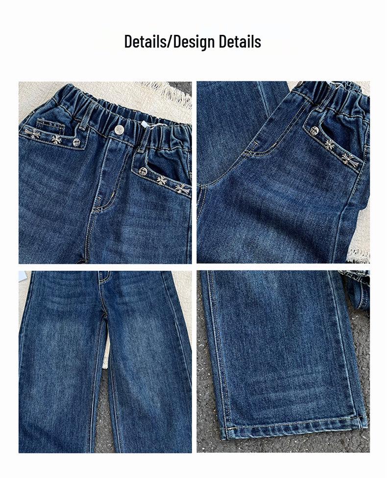 Girls' Wide-Leg Jeans: Versatile Autumn Style for Kids
