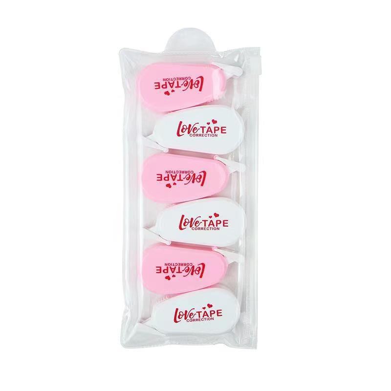 6pcs Correction with Morandi Mini Cute Transparent Correction Set Creative Portable Paint